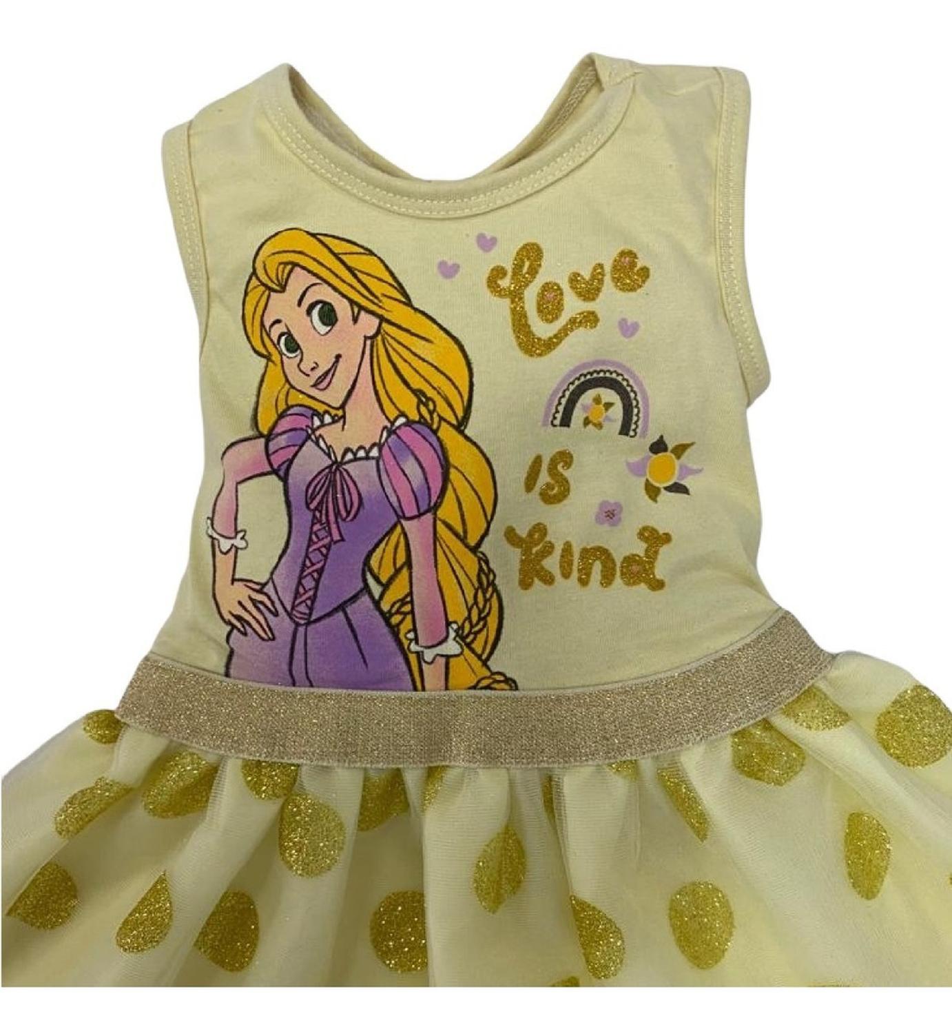 Vestido Estampado Disney Princess Rapunzel