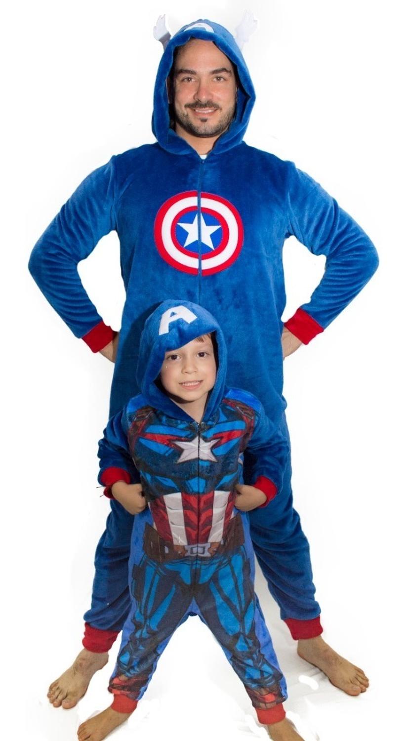 Mameluco Adulto Marvel Capitan America