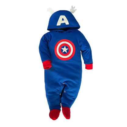 Kit 3 Mamelucos Marvel Iron Man, Capitán América, Spiderman