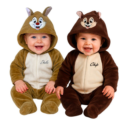 Kit 2 Mamelucos Disney Con Gorro Bordado Para Bebé