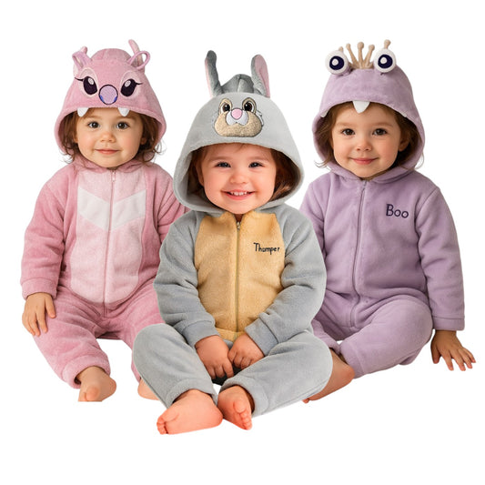 Kit 3 Mamelucos Disney Para Niña Angel, Thumper y Boo
