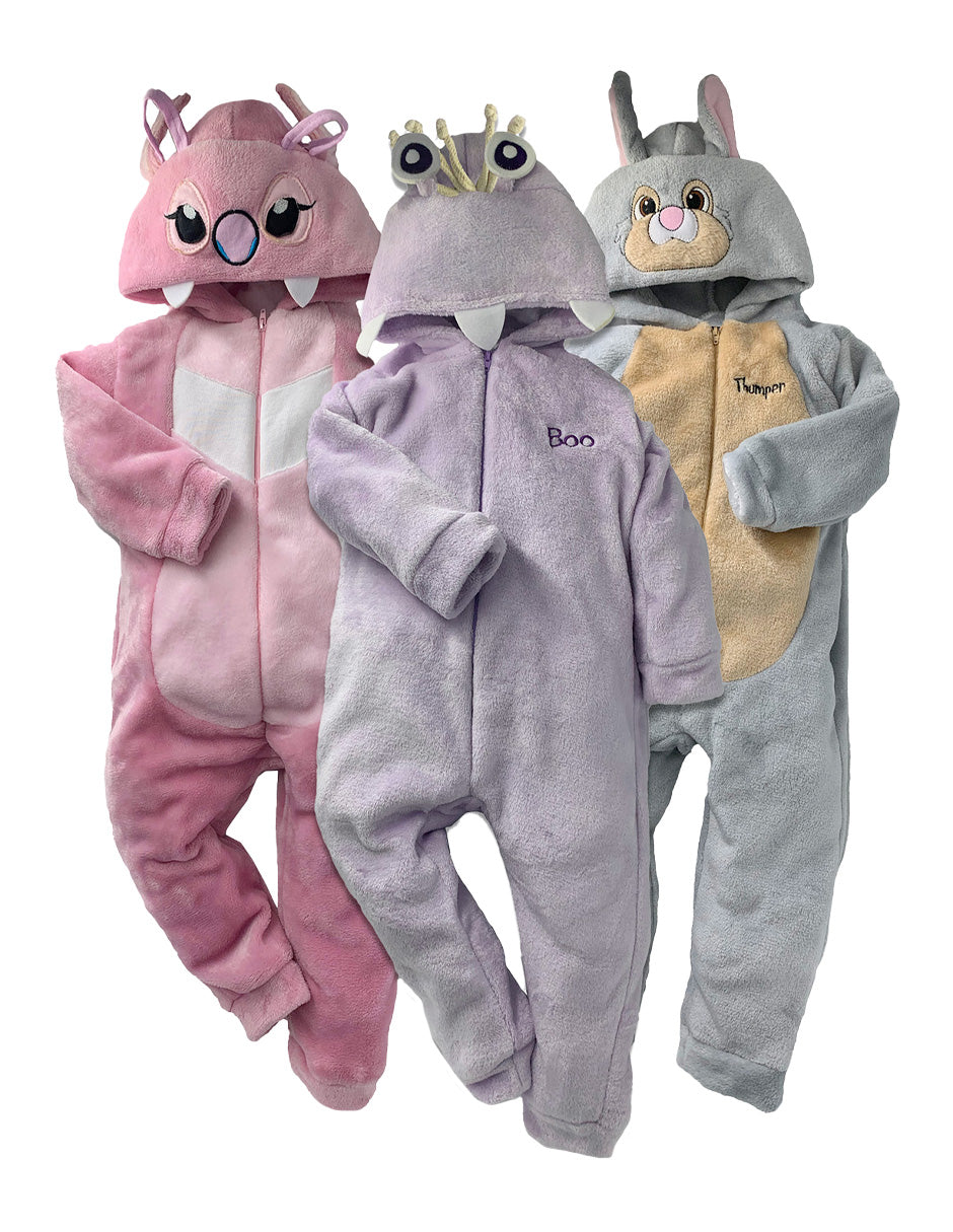 Kit 3 Mamelucos Disney Para Niña Angel, Thumper y Boo