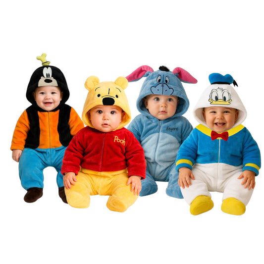 Kit 4 Mamelucos Disney Goofy, Igor, Pooh, Donald