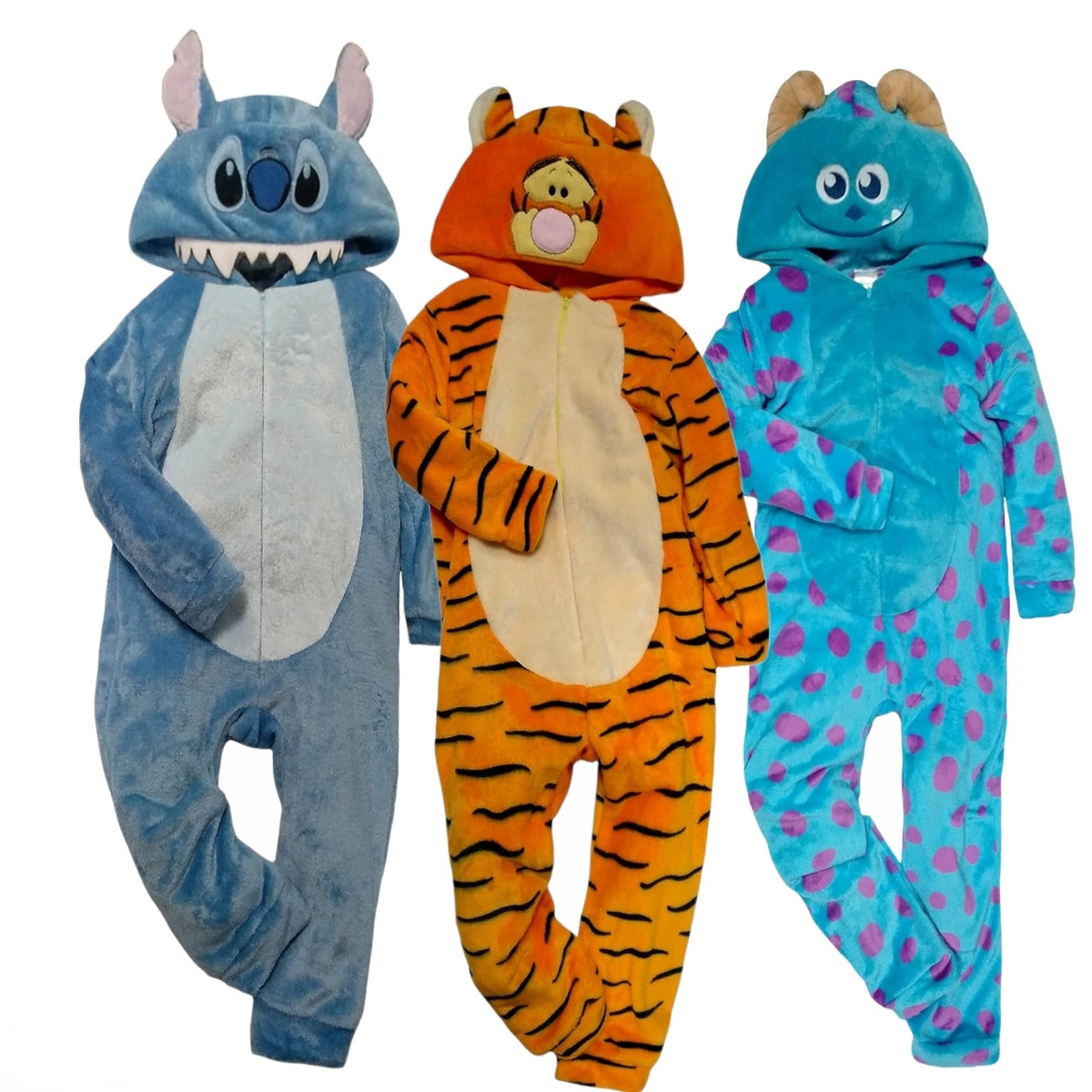 Kit 3 Mamelucos Disney Para Dama Stitch, Tigger, Sully