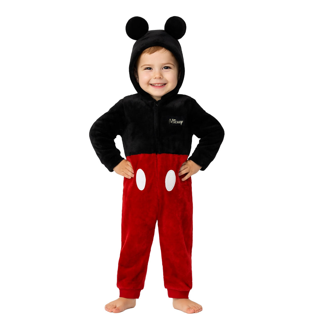 Mameluco Con Gorro Bordado Disney Mickey Mouse Niños