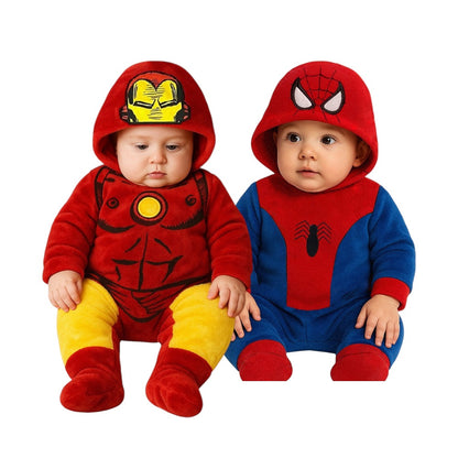 Kit 2 Mamelucos Para Bebé Marvel Ironman y Spiderman
