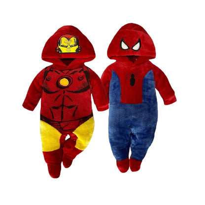 Kit 2 Mamelucos Para Bebé Marvel Ironman y Spiderman