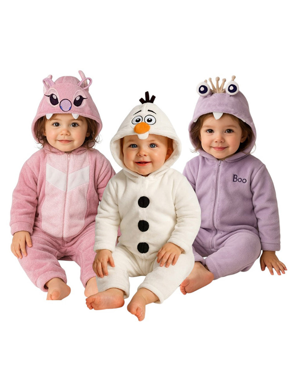 Kit 3 Mamelucos Para Bebé Disney Angela, Olaf, Boo