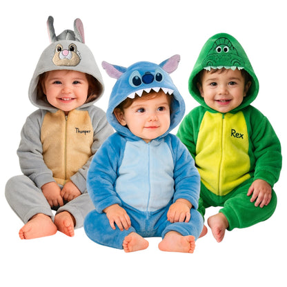 Kit 3 Mamelucos Para Bebé Disney Thumper, Stitch, Rex