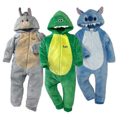 Kit 3 Mamelucos Para Bebé Disney Thumper, Stitch, Rex