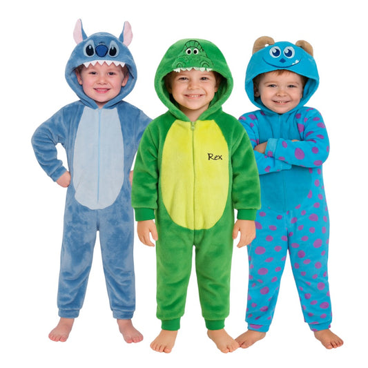 Kit 3 Mamelucos Para Niño Stitch, Rex y Sully