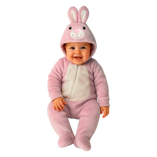 Mameluco Kiss para Bebé con Gorro Bordado Coneja Tierna