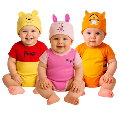 Kit Pañaleros Algodón Disney Pooh, Piglet, Tigger Premium