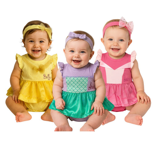 Kit 3 Pañaleros Disney Bella, Ariel, Aurora