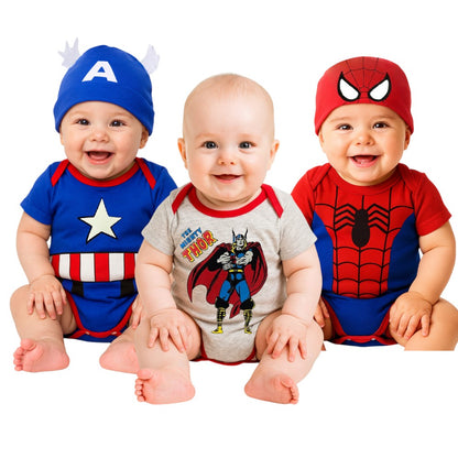 Kit 3 Pañaleros Marvel Spiderman, Thor, Capitán América