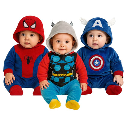 Kit 3 Mamelucos Spiderman, Thor, Capitán A Precio De 2