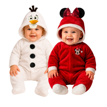 Kit 2 Mamelucos Para Bebé Navidad Olaf y Minnie Mouse