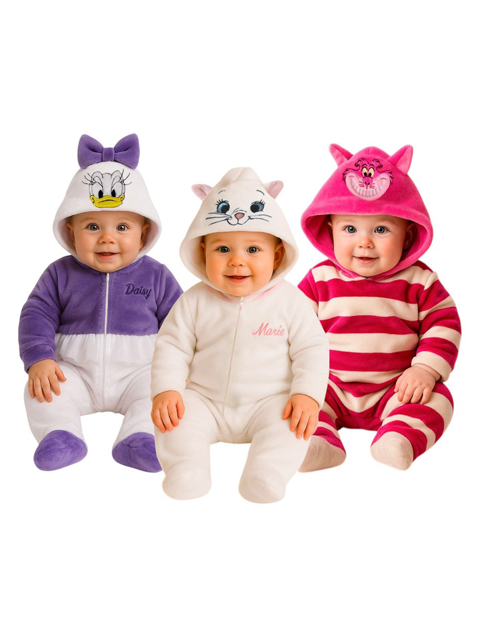 Kit 3 Mamelucos Para Niña Daisy, Marie y Cheshire