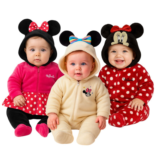 Kit 3 Mamelucos Para Niña Minnie Mouse