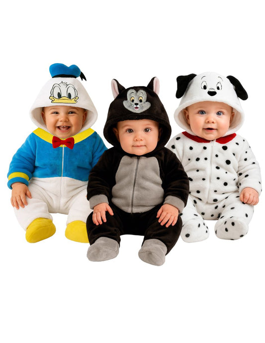 Kit 3 Mamelucos Para Bebé Donald, Figaro y Dalmata
