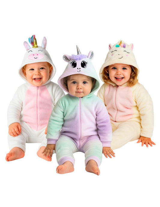 Kit 3 Mamelucos Para Bebé Unicornios Para Niña