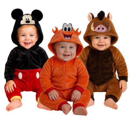 Kit 3 Mamelucos Para Bebé Disney Mickey, Sebastián y Pumba
