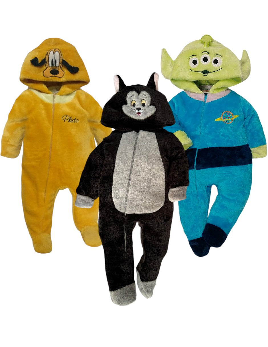 Kit 3 Mamelucos Para Bebé Disney Pluto, figaro y alien