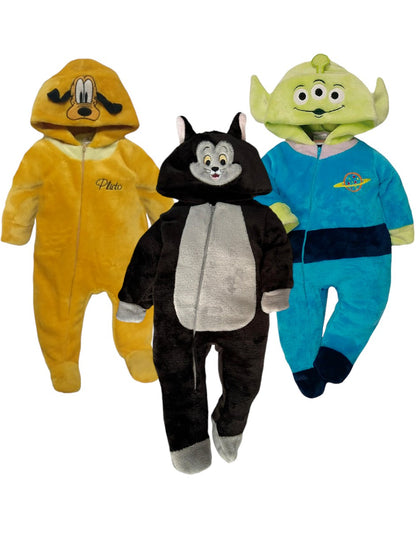 Kit 3 Mamelucos Para Bebé Disney Pluto, figaro y alien