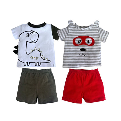 Kit 2 Conjuntos estampados Kiss Dinosaurio y Perrito