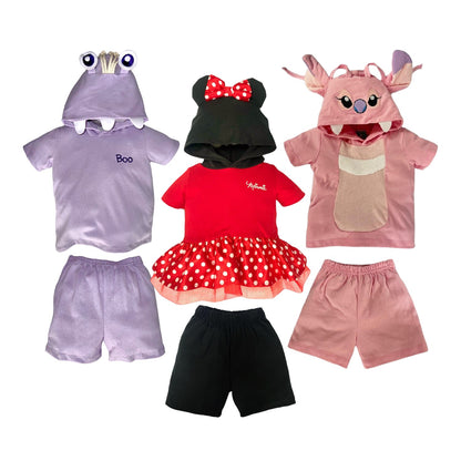 Kit 3 Conjuntos Disney Boo, Minnie Mouse, Angela