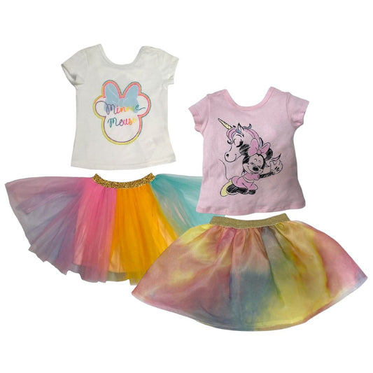 Kit 2 Conjuntos Falda tutu Disney Minnie Mouse