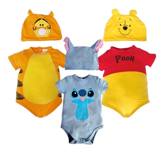 Kit 3 Pañaleros Disney Pooh, Stitch, Tigger