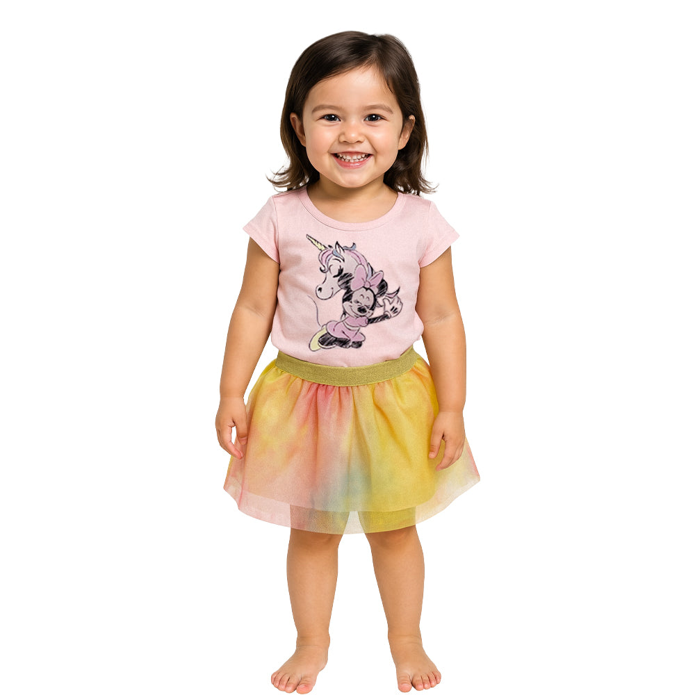 Conjunto 2 piezas Disney para Niña Algodón Minnie Mouse Tutu