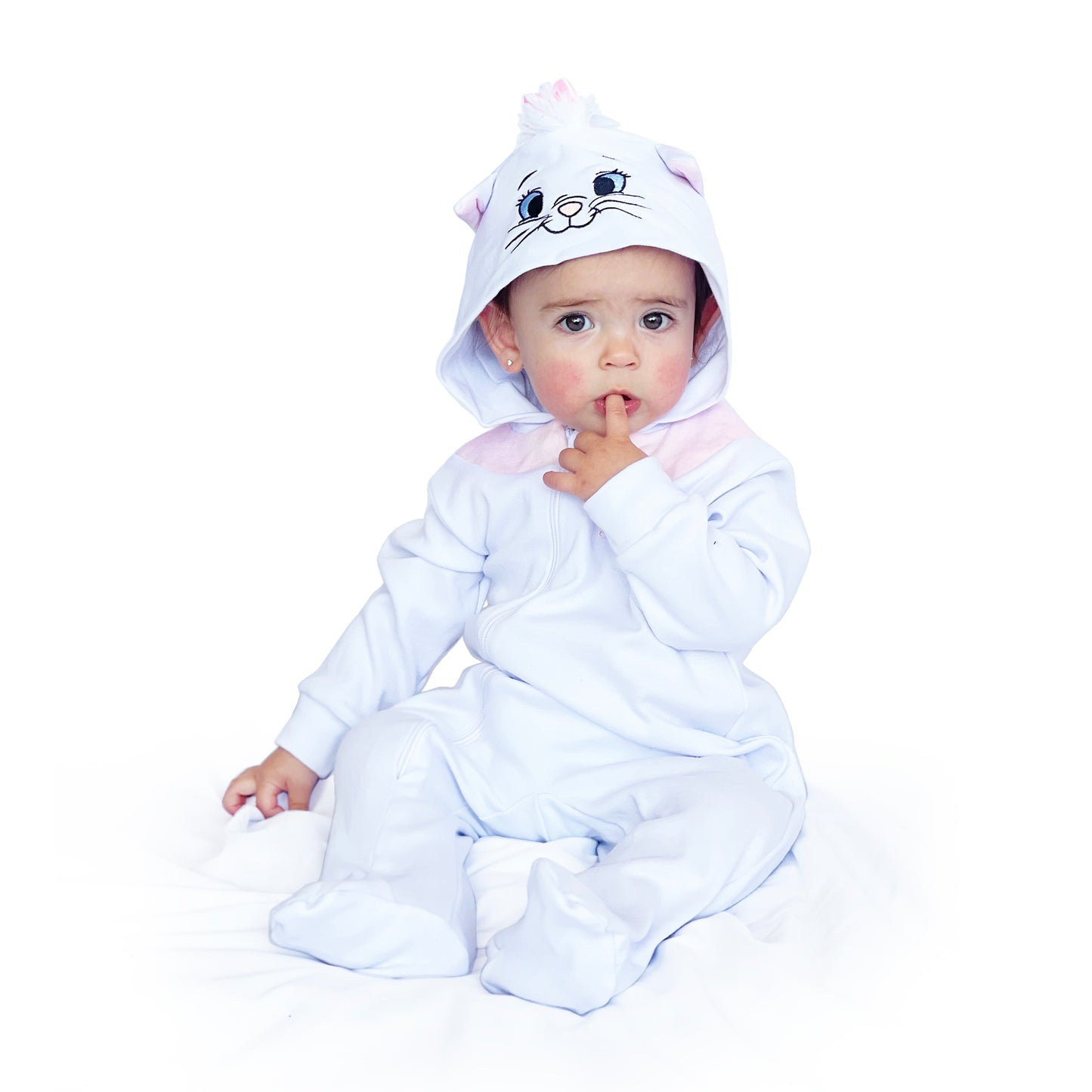 Mameluco Algodon Disney Marie Con Gorro Bordado