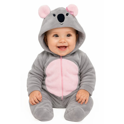Kit 3 Mamelucos Kiss para Bebé con Gorro Bordado Koala, Borrega, Unicornio