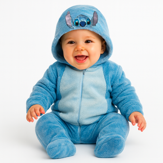 Mameluco Disney para Bebé con Gorro Bordado Stitch