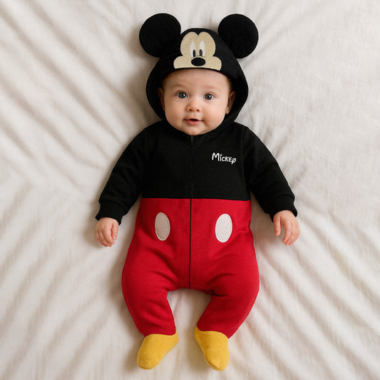 Mameluco Disney para Bebé con Gorro Bordado Mickey Carita