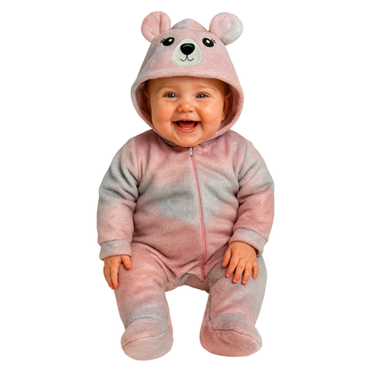Mameluco Kiss para Bebé con Gorro Bordado Osita Foil