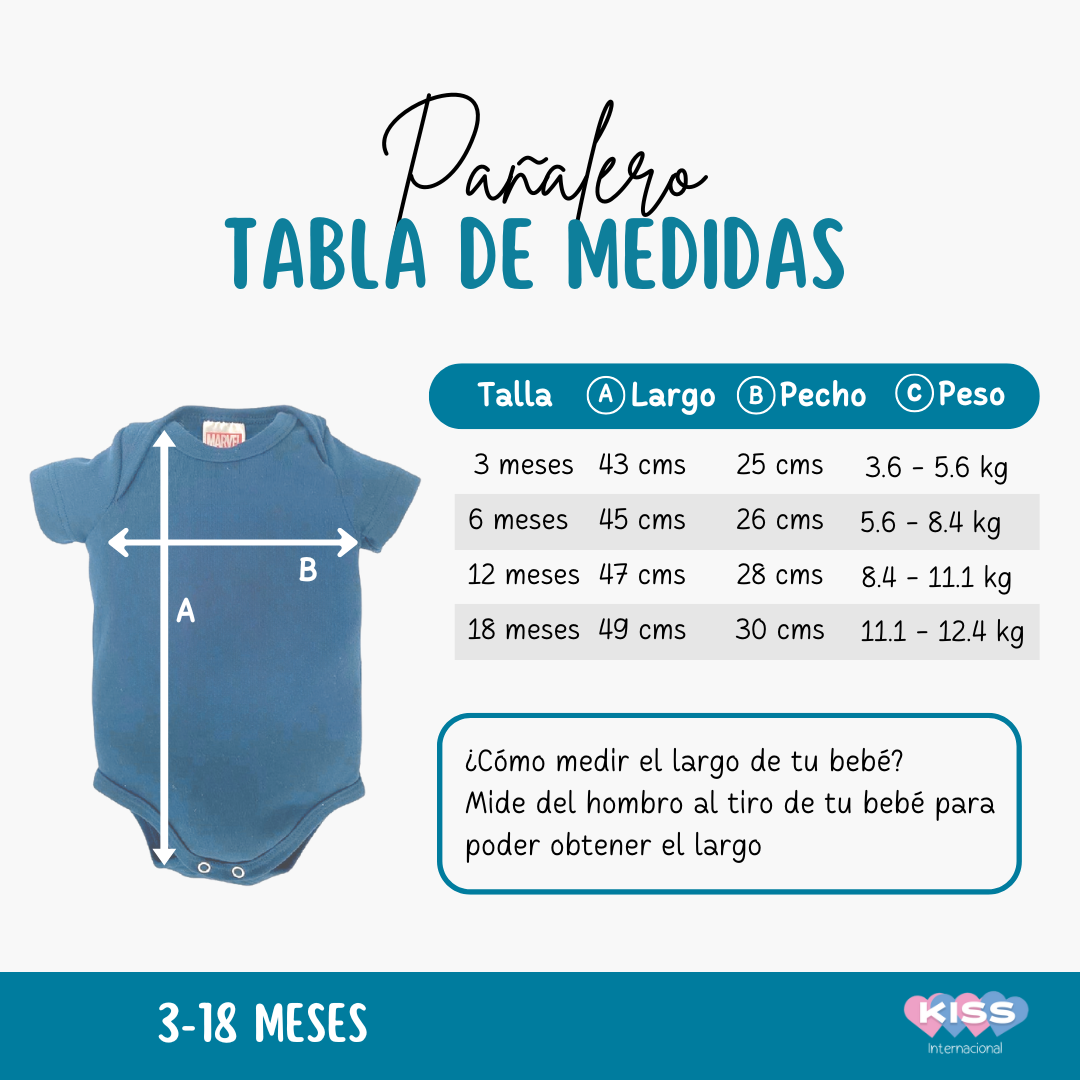 Pañalero estampado con gorro Disney Stitch
