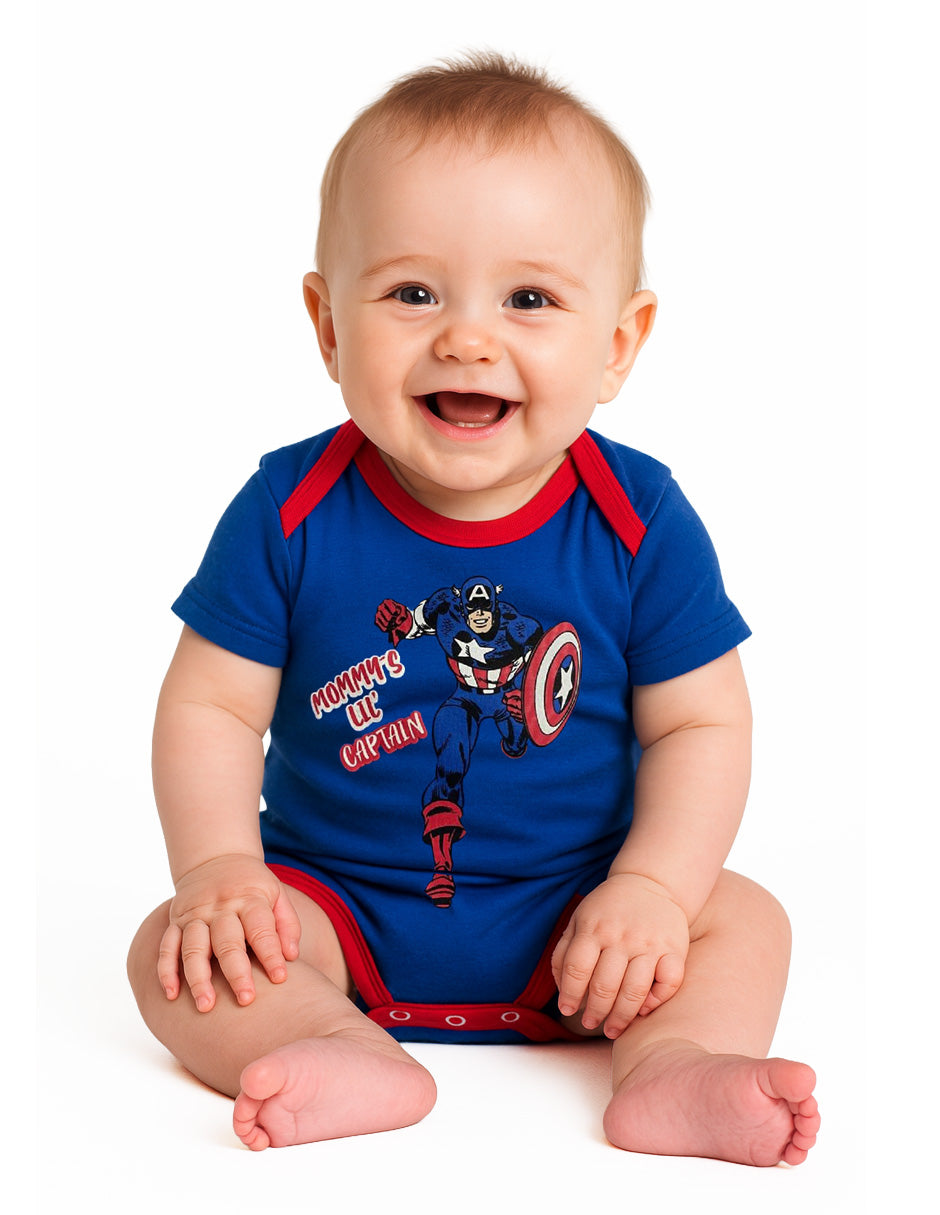 Pañalero Algodon Marvel para Bebé Estampado Capitán América