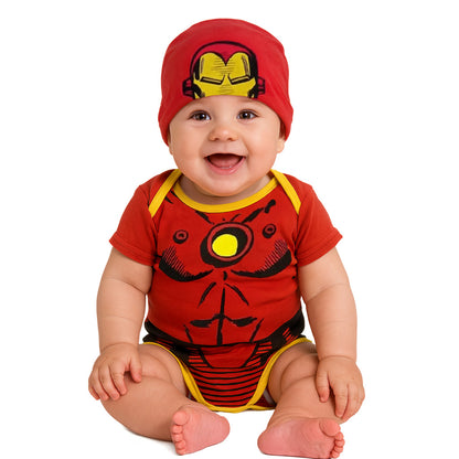 Kit 4 Piezas Iron Man (1 mameluco y 3 pañaleros)