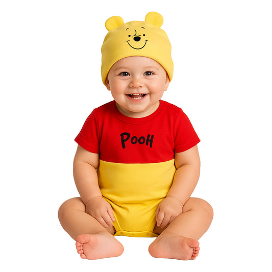 Pañalero Algodon Disney para Bebé con Gorro Bordado Winnie Pooh