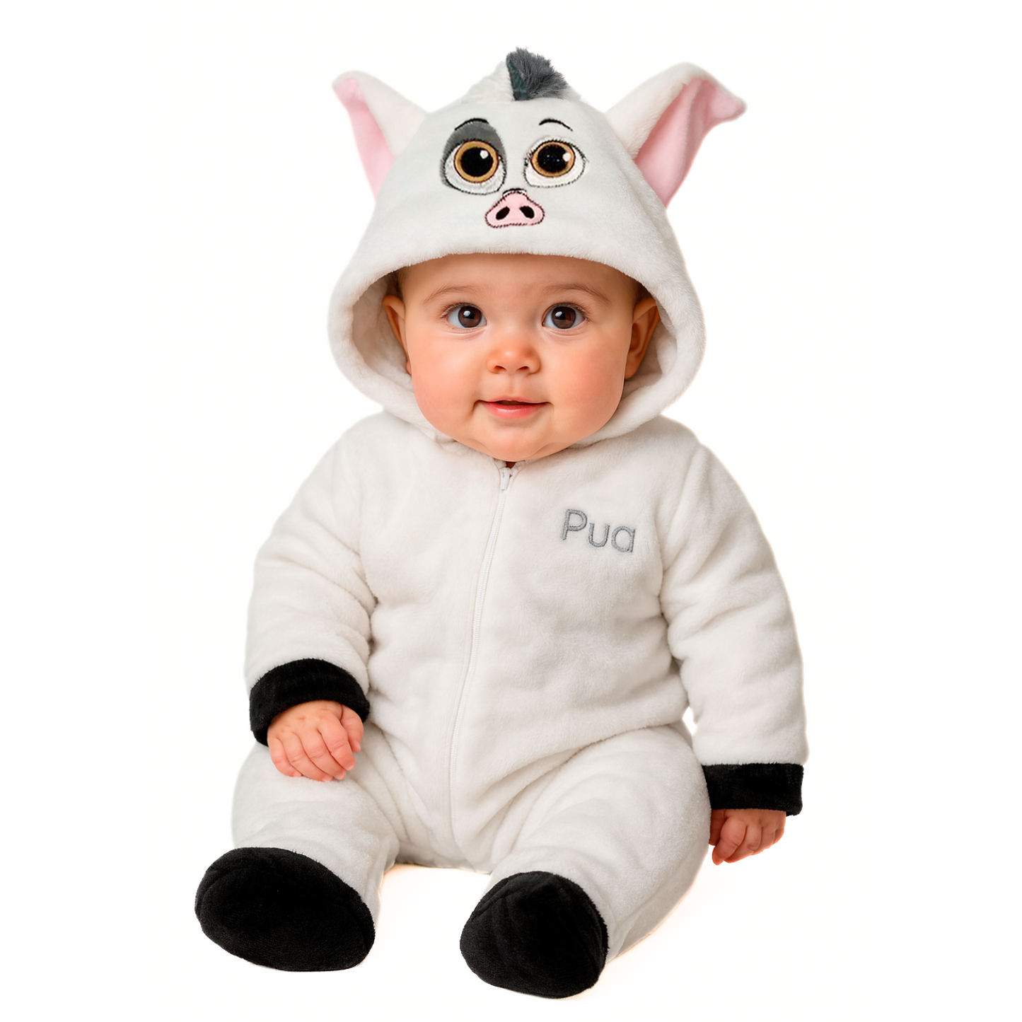 Mameluco Con Gorro Bordado Disney Para Bebé Niña