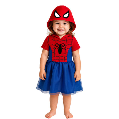 Vestido Marvel Estampado Spiderman