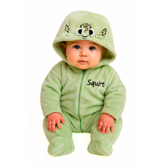 Mameluco Con Gorro Bordado Disney Squirt