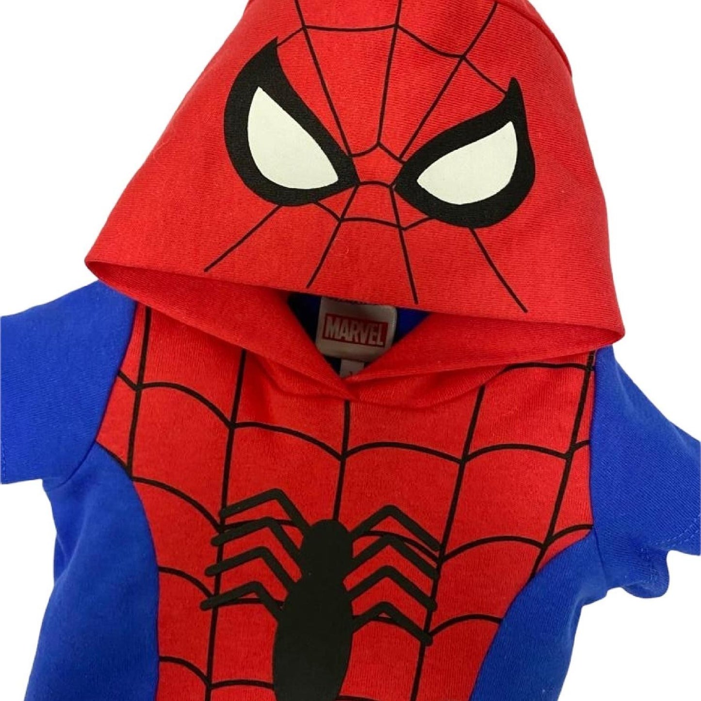 Pañalero Algodon Marvel para Bebé con Gorro Estampado Spiderman
