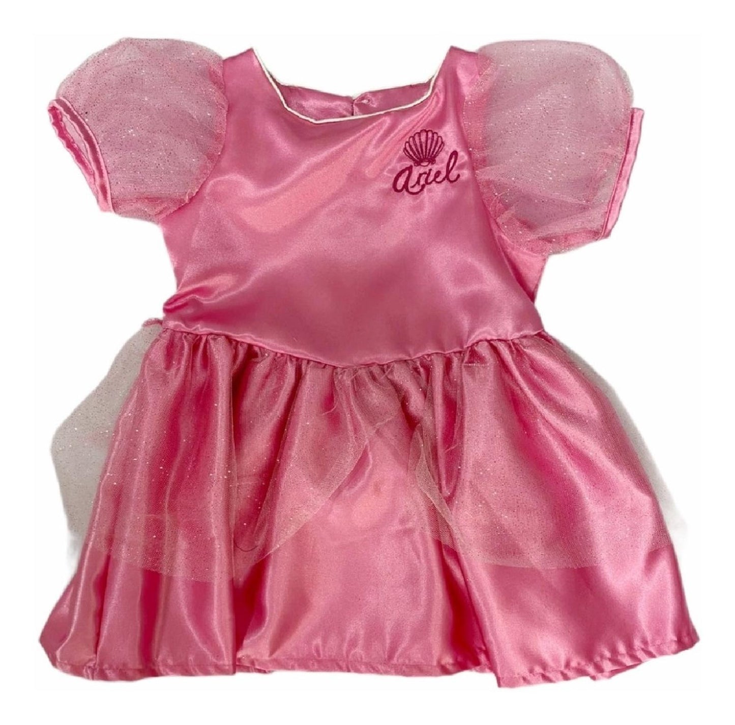 Kit 3 Vestidos Disney para Niña Estampados Princesa Bella, Sirenita, Ariel