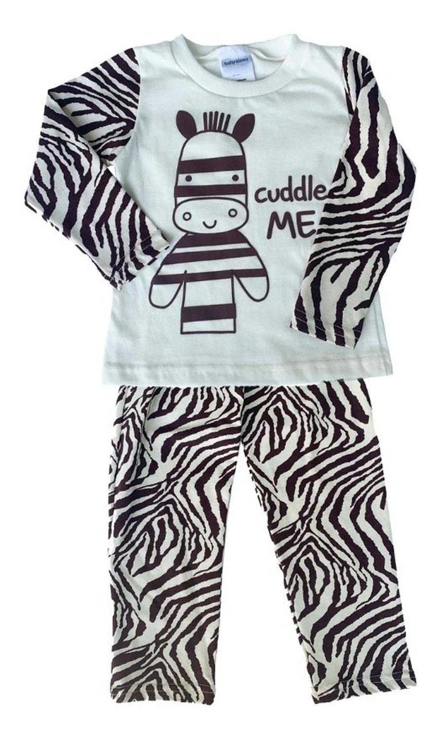 Kit2 Pijamas Algodón Kiss para Niña con Pantalón Estampados Cebra, Catarina