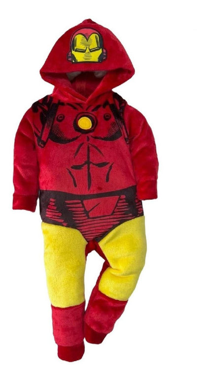 Kit 3 Mamelucos Marvel para Niño con Gorro Bordado Spiderman, Capitan America, Ironman