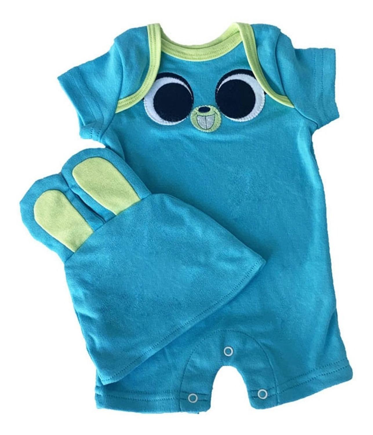 Kit 3 Pañalero Algodón Disney para Bebé con Gorro Bunny, Buzz, Ducky